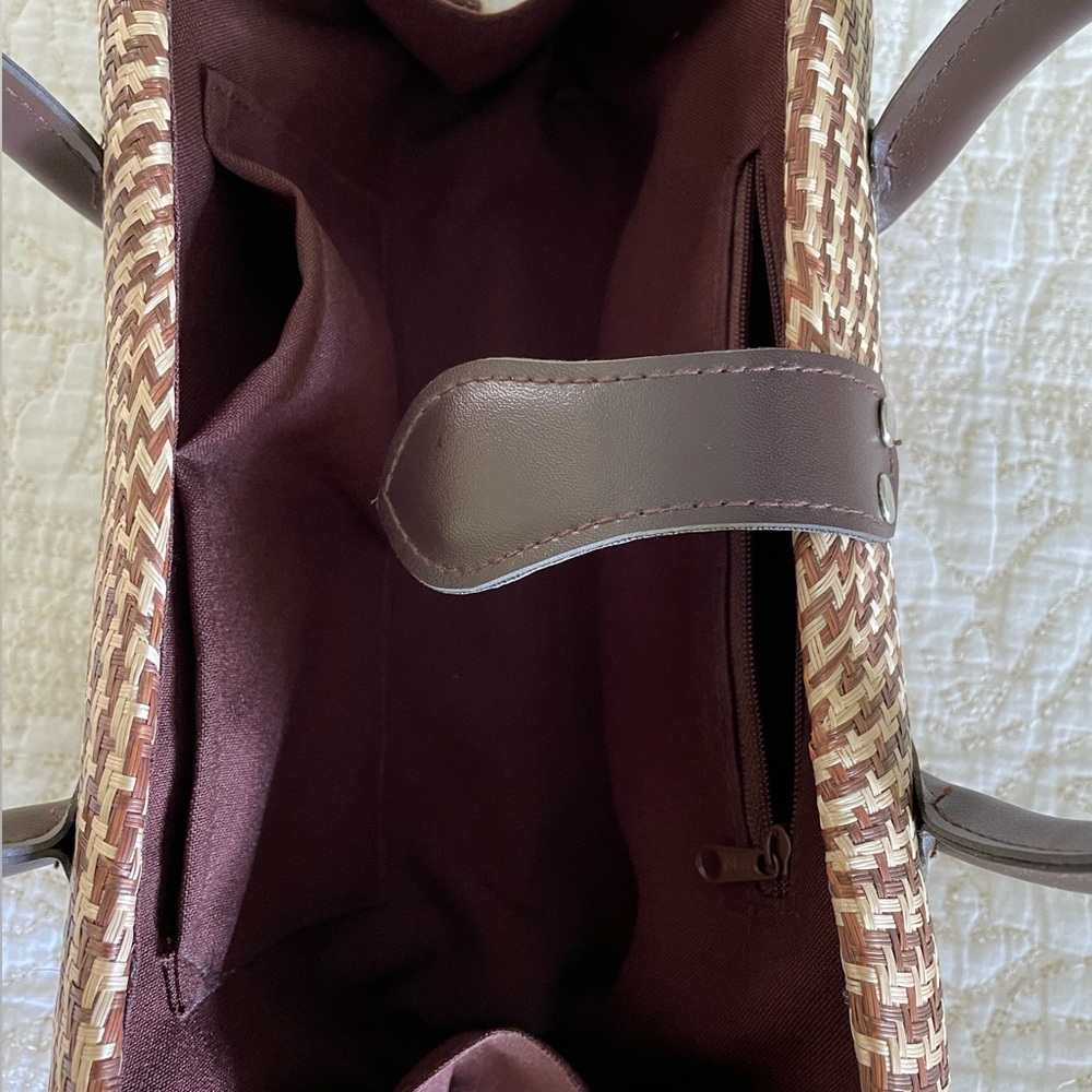 Women’s OKPTA Woven Handbag EUC Great for Spring Summer & Beach!! - Picture 5 of 6